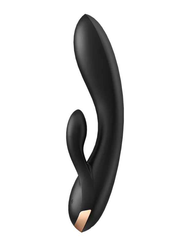 Satisfyer Double Flex ダブルフレックス 中イキバイブ 2点責め ブラック アダルトグッズ 